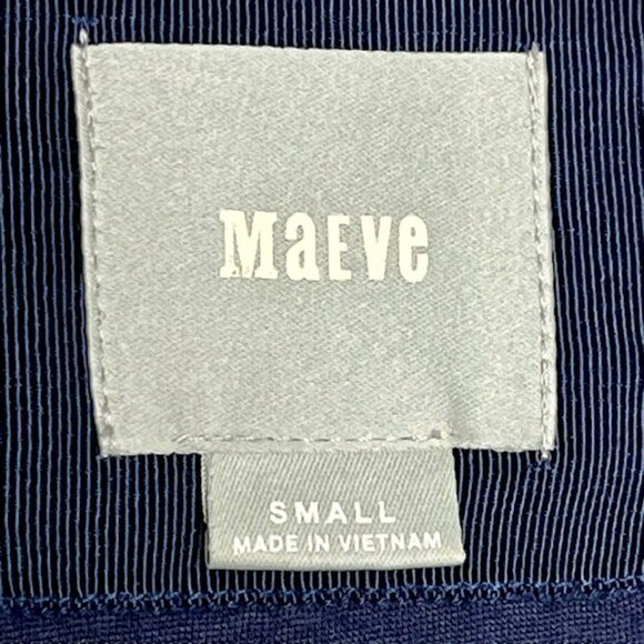 Maeve for Anthropologie Faux Wrap Top Sheath - Navy/Cream - Small - Picture 10 of 12